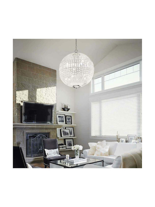 Ideal Lux Πολυέλαιος με Κρύσταλλα Διάφανος 116235